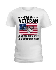 VETERAN VET'S WIFE MOM Ladies T-Shirt tile