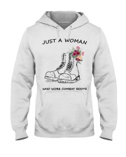 JUST A WOMAN WHO WORE COMBAT BOOTS Hooded Sweatshirt tile