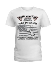 PROUD ARMY VETERAN Ladies T-Shirt thumbnail