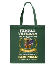 FEMALE VETERAN EDITION Tote Bag thumbnail