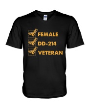 FEMALE VETERAN EDITION V-Neck T-Shirt thumbnail