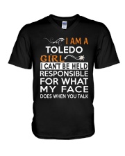 Toledo girl i cant be held for V-Neck T-Shirt thumbnail