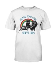Raccoon Support Your Local Street Cats Shirt Classic T-Shirt front