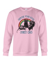 Raccoon Support Your Local Street Cats Shirt Crewneck Sweatshirt thumbnail