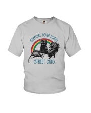 Raccoon Support Your Local Street Cats Shirt Youth T-Shirt thumbnail