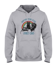 Raccoon Support Your Local Street Cats Shirt Hooded Sweatshirt thumbnail