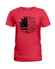 Thin Blue Line Sunflower They Whisper To Her Shirt Ladies T-Shirt thumbnail