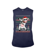 Christmas Dabbing Santa Cow Shirt Sleeveless Tee thumbnail