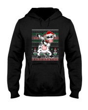Christmas Dabbing Santa Cow Shirt Hooded Sweatshirt thumbnail