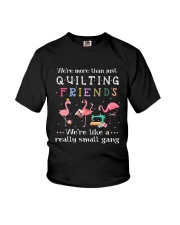 Flamingo We're More Than Just Quilting Friends Tee Youth T-Shirt thumbnail