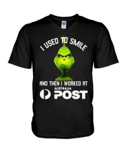 Grinch I Used To Smile And Then I Worked Shirt V-Neck T-Shirt thumbnail