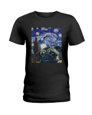 Van Gogh Cat Shirt Ladies T-Shirt thumbnail