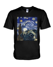 Van Gogh Cat Shirt V-Neck T-Shirt thumbnail