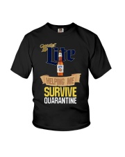 Miller Lite Helping Me Survive Quarantine Shirt Youth T-Shirt thumbnail