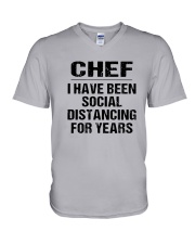 Chef I Have Been Social Distancing Years Shirt V-Neck T-Shirt thumbnail