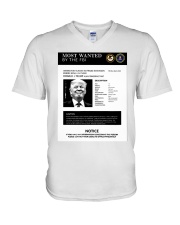 Trump Poster Most Wanted By The Fbi Notice Shirt V-Neck T-Shirt thumbnail