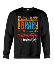 Library Where The Adventure Begins Shirt Crewneck Sweatshirt thumbnail