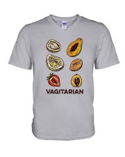 Vegan Vagitarian Shirt V-Neck T-Shirt thumbnail