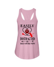 Easily Distracted By Dogs And Big Veins Shirt Ladies Flowy Tank thumbnail