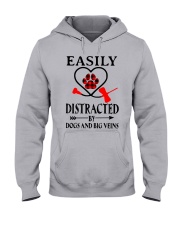 Easily Distracted By Dogs And Big Veins Shirt Hooded Sweatshirt thumbnail