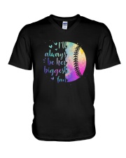 Softball I'll Always Be Her Biggest Fan Shirt V-Neck T-Shirt thumbnail