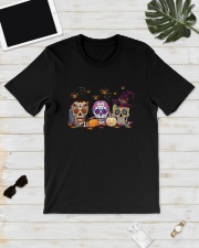 Halloween Pumpkin Hippie Skull Shirt Classic T-Shirt lifestyle-mens-crewneck-front-17