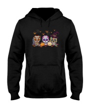 Halloween Pumpkin Hippie Skull Shirt Hooded Sweatshirt thumbnail