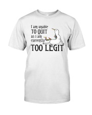 Unicorn Yoga I Am Unable To Quit As I Am Shirt Classic T-Shirt front