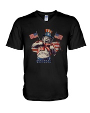 America Independence Day Fat Boy Freedom Shirt V-Neck T-Shirt thumbnail