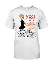Yes I Am The Crazy Snoopy Lady Shirt Classic T-Shirt front