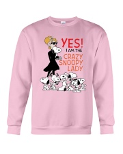 Yes I Am The Crazy Snoopy Lady Shirt Crewneck Sweatshirt thumbnail