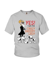 Yes I Am The Crazy Snoopy Lady Shirt Youth T-Shirt thumbnail