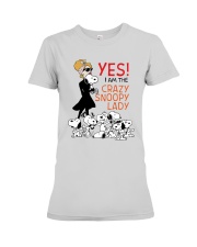 Yes I Am The Crazy Snoopy Lady Shirt Premium Fit Ladies Tee thumbnail
