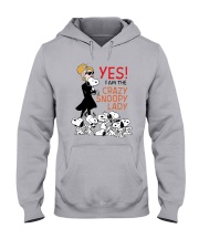 Yes I Am The Crazy Snoopy Lady Shirt Hooded Sweatshirt thumbnail
