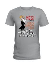Yes I Am The Crazy Snoopy Lady Shirt Ladies T-Shirt thumbnail