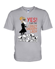 Yes I Am The Crazy Snoopy Lady Shirt V-Neck T-Shirt thumbnail