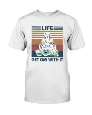 Vintage Yoga Life Get Om With It Shirt Classic T-Shirt front