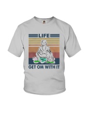 Vintage Yoga Life Get Om With It Shirt Youth T-Shirt thumbnail