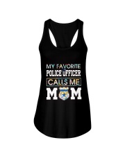 Floral Favorite Police Officer Calls Me Mom Shirt Ladies Flowy Tank thumbnail