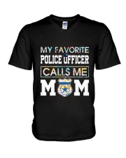 Floral Favorite Police Officer Calls Me Mom Shirt V-Neck T-Shirt thumbnail