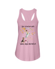 Life Is Better With Wine Dogs And Ballet Shirt Ladies Flowy Tank thumbnail