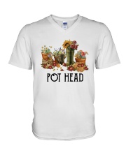 Garden Flower Pot Head Shirt V-Neck T-Shirt thumbnail
