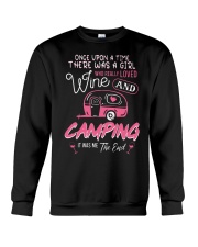 There Was Girl Who Really Loved Wine Camping Shirt Crewneck Sweatshirt thumbnail