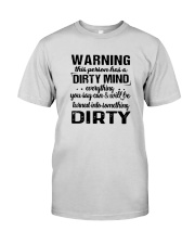 Warning This Person Has A Dirty Mind Shirt Premium Fit Mens Tee thumbnail