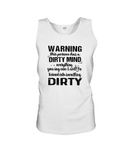 Warning This Person Has A Dirty Mind Shirt Unisex Tank thumbnail