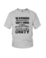 Warning This Person Has A Dirty Mind Shirt Youth T-Shirt thumbnail