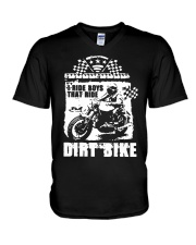 I Ride Boys That Ride Dirt Bike Shirt V-Neck T-Shirt thumbnail