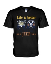 Life Is Better In A Jeep Shirt V-Neck T-Shirt thumbnail
