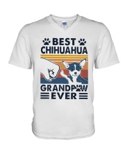 Vintage Best Chihuahua Grandpaw Ever Shirt V-Neck T-Shirt thumbnail