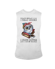 Owl That's What I Do I Read Books Coffee Shirt Sleeveless Tee thumbnail